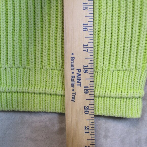 J. Crew Pear Green Ribbed Fisherman Mock Neck Sweater Cotton Blend Womens XXS - Picture 8 of 8